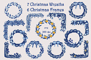 Christmas in Blue, an Illustration by YuliTeh_art (Thumbnail 3 of 11)