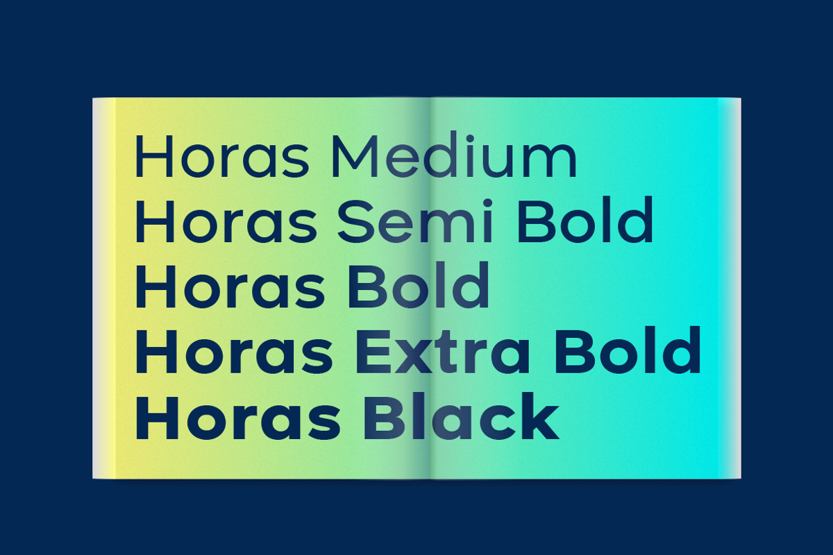 Horas Geometric Sans Serif, a Sans Serif Font by Yukita Creative (Photo 2 of 11)