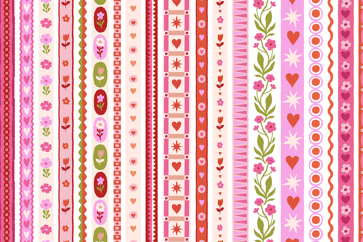 Love and flowers. Seamless patterns, a Pattern Graphic by venimo (Photo 7 of 12)