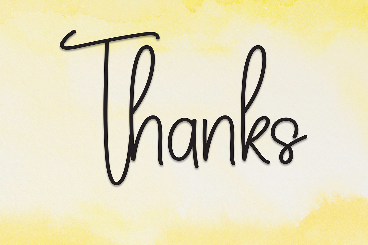 Yellow | Script Font, a Handwritten Font by Scratchones (Photo 8 of 8)