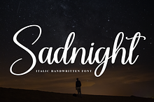 Sadnight | Script Font