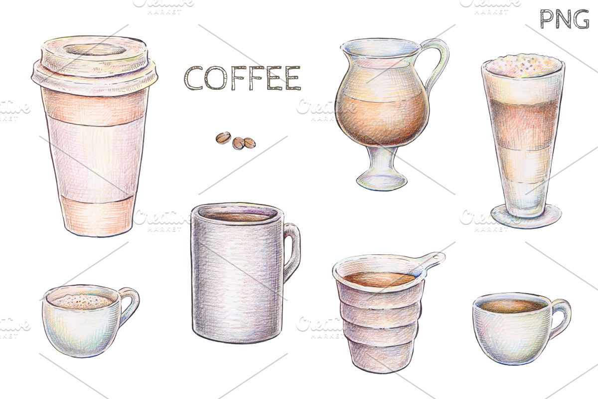 Coffee set, a Food Illustration by Eugenia Hauss Design (Photo 2 of 2)