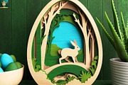 Bunny in the Forest 3D Layered SVG, an Animal Illustration by pixaroma (Thumbnail 7 of 8)