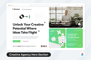 Dreavion Creative Agency Hero Header, a Templates & Theme by SquidPixey
