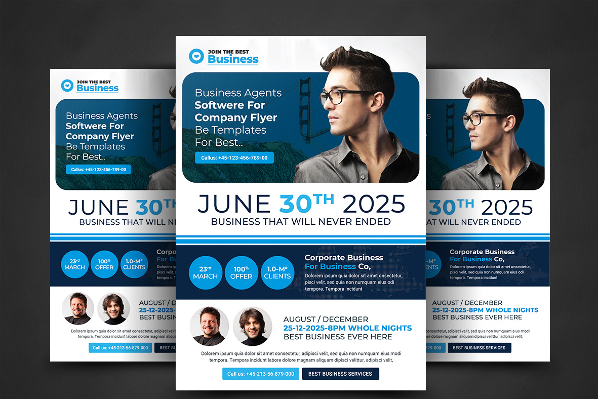 Corporate Flyer Templates, a Flyer Template by AfzaalGraphics (Photo 1 of 4)