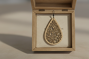 Floral Teardrop Laser Cut Earring, an Object Graphic by Amazin_art (Thumbnail 4 of 6)