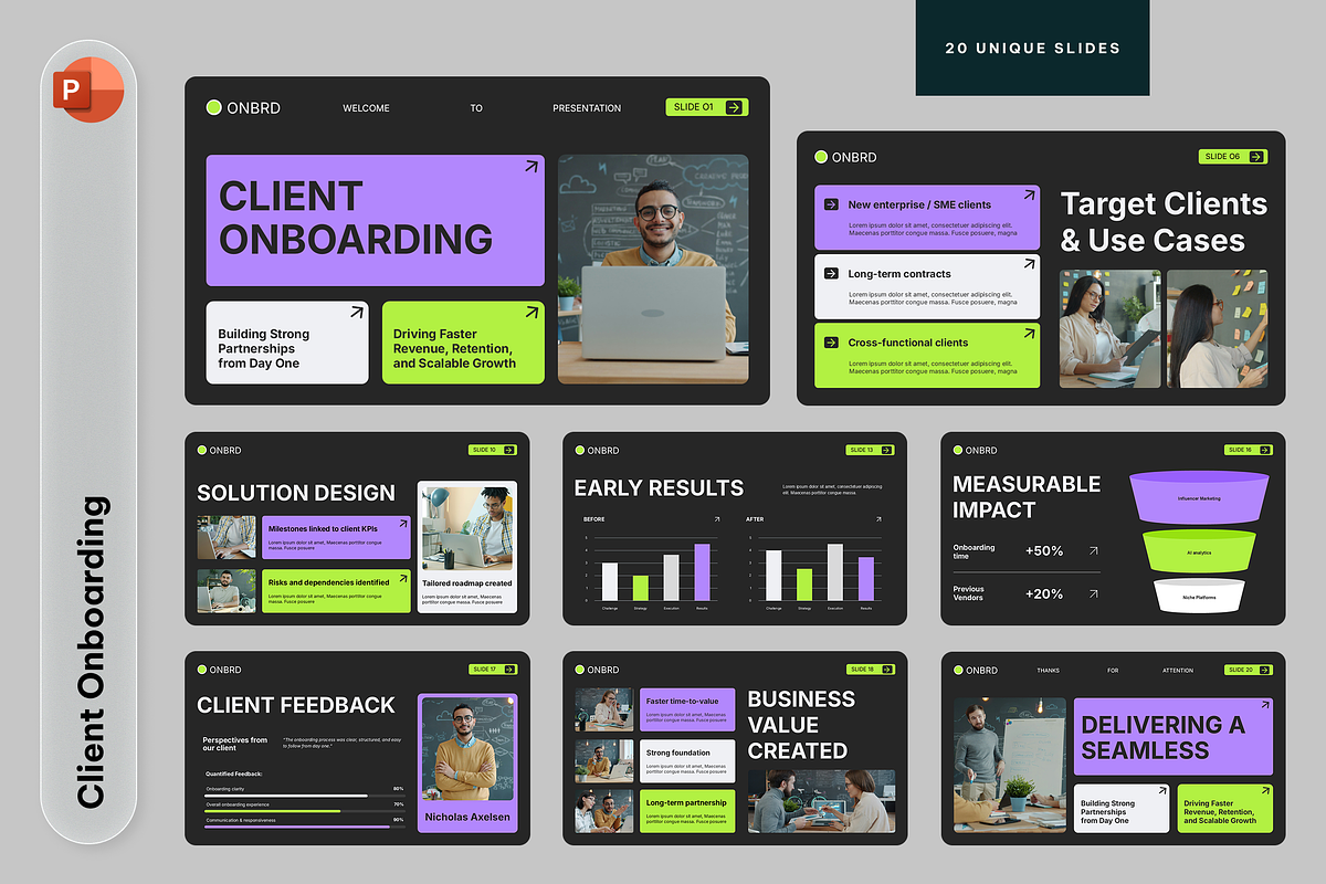 Client Onboarding Powerpoint, a Presentation Template by Sixtemp (Photo 1 of 3)
