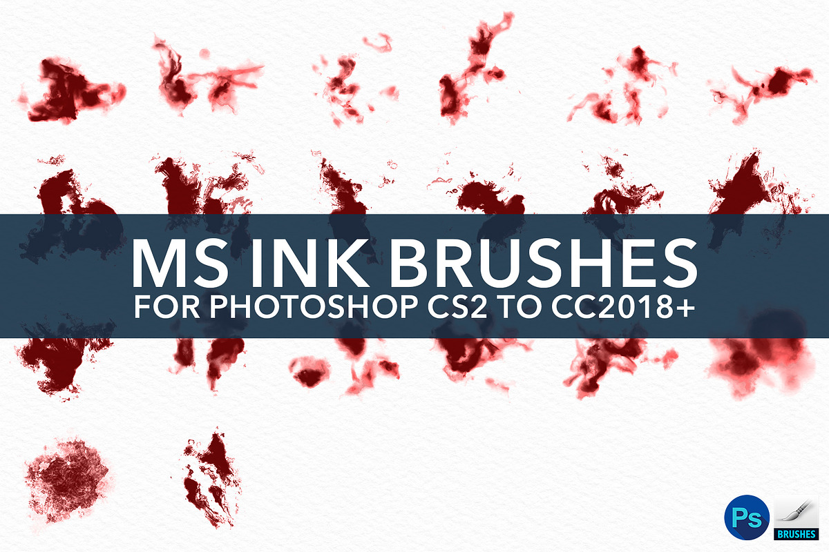 44 Ink Brushes for Photoshop, a Brush Add-On by Creative Graphics (Photo 3 of 7)