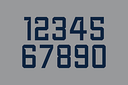 Mo Cutter Numeral Set, a Serif Font by Port Design Company (Thumbnail 3 of 6)
