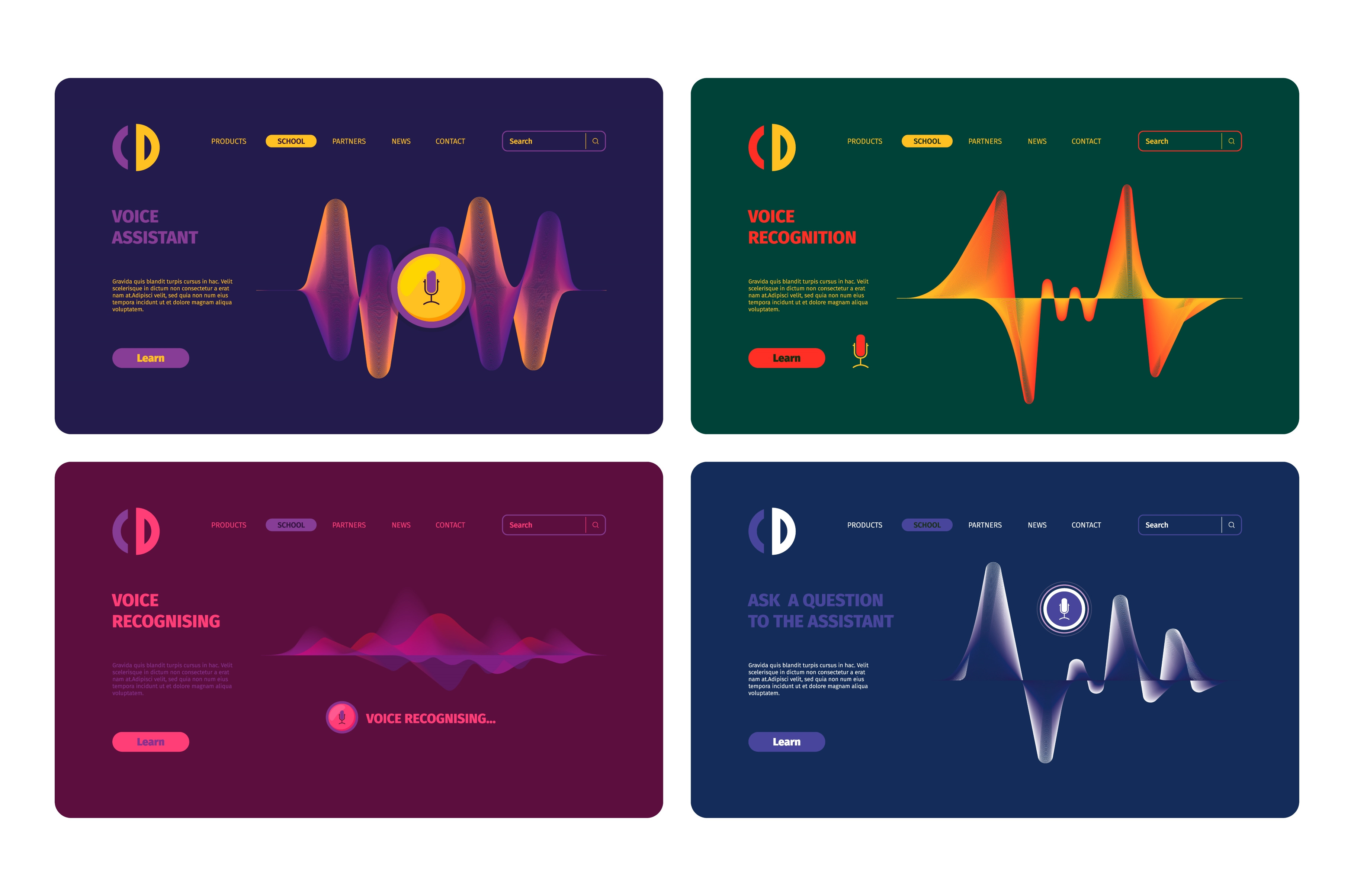 Audio assistant. Sound waves and, a Background Graphic by Onyx