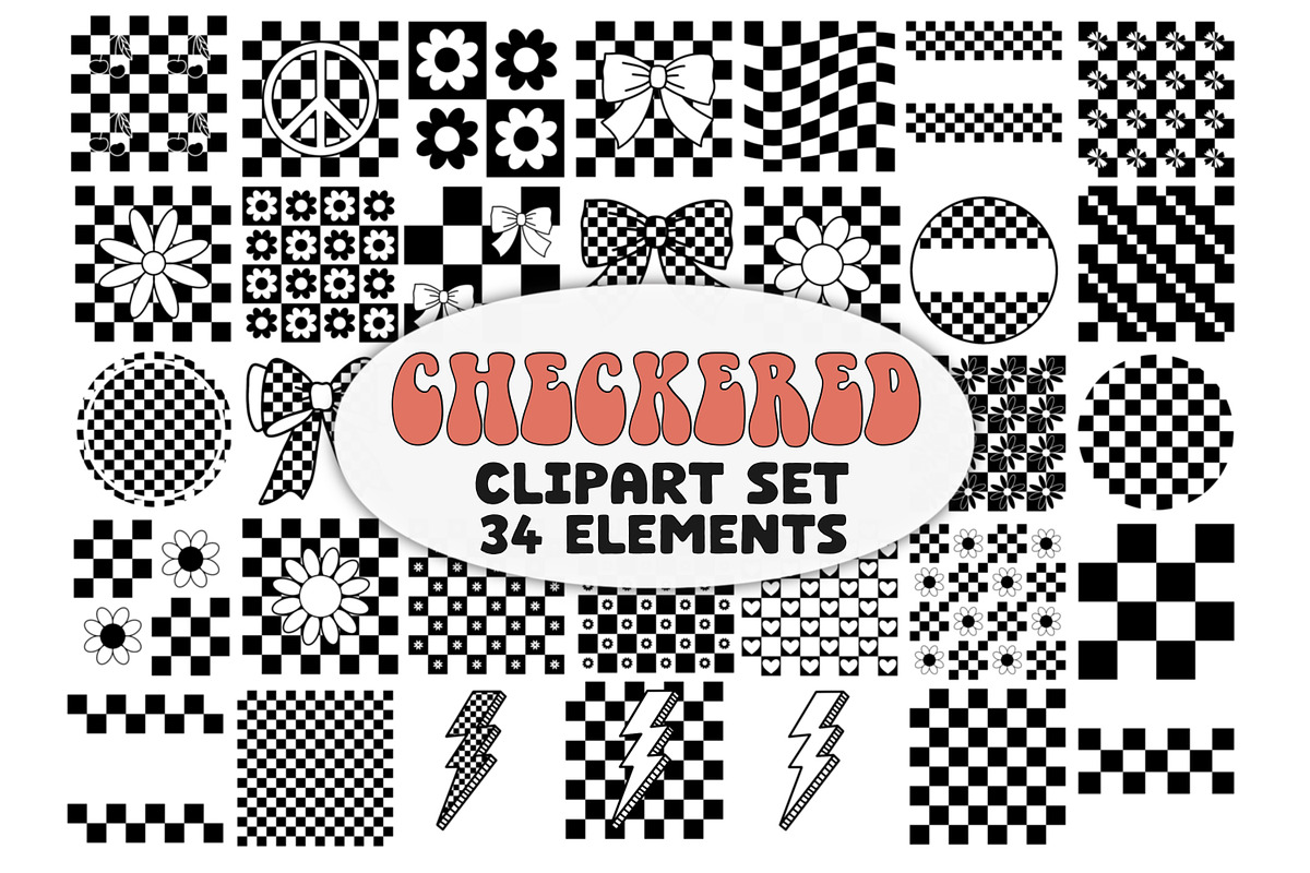 Retro Clipart Bundle Groovy Elements, a Graphic by Brush Lab (Photo 5 of 14)