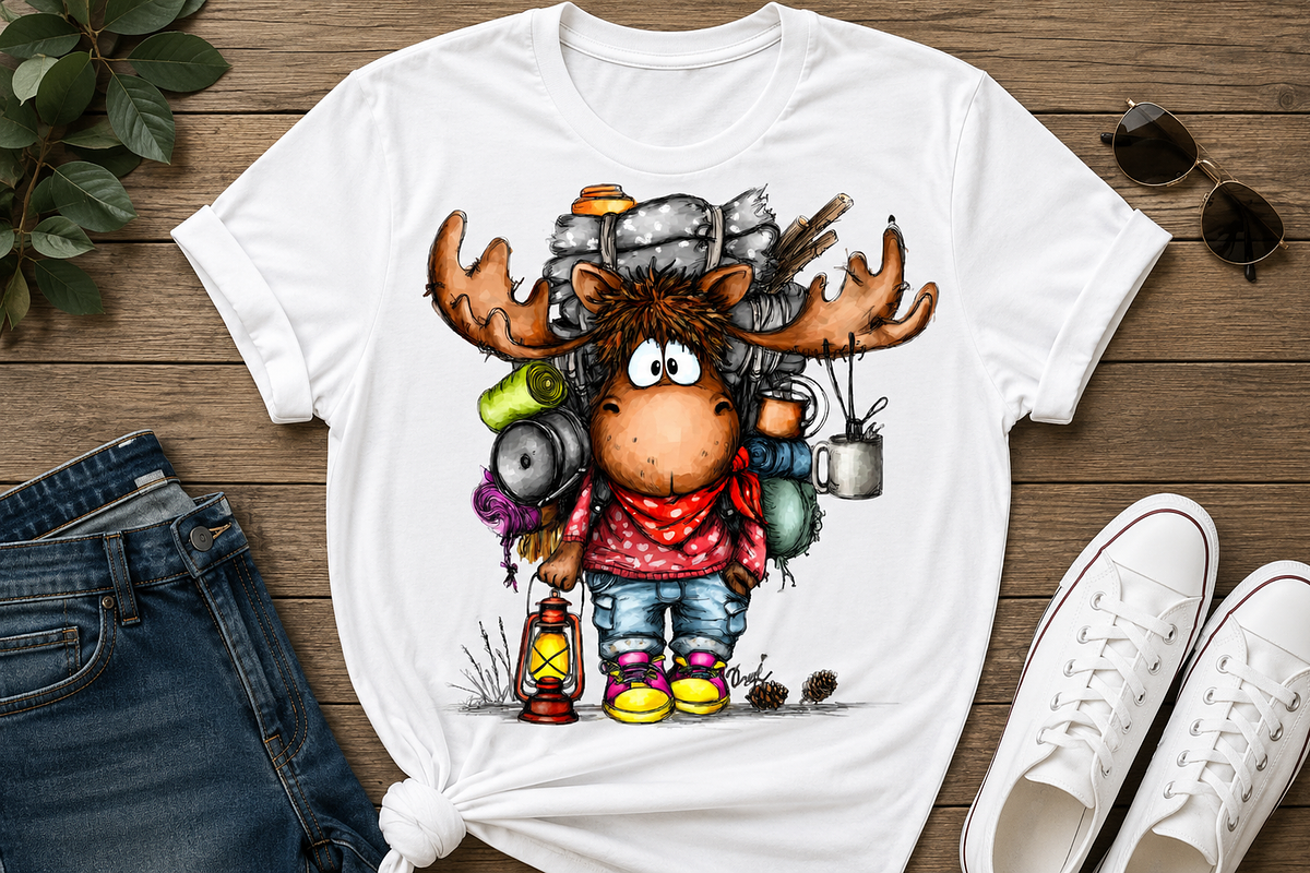 Camping Moose Clipart Bundle, a Seasonal Illustration by CreationArt (Photo 2 of 7)