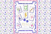 Mahjong Set PNG Watercolor DIY, a Graphic by LABFcreations (Thumbnail 6 of 6)