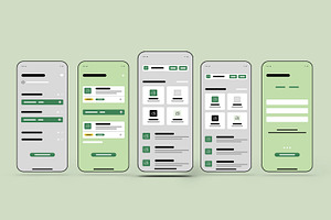Mobile App Wireframe Template, a Presentation Template by MightyDesign