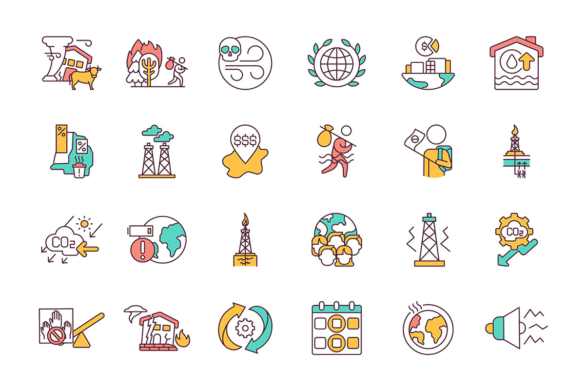 Environmental problems and solutions, an Outline Icon by IMG Visuals (Photo 21 of 23)