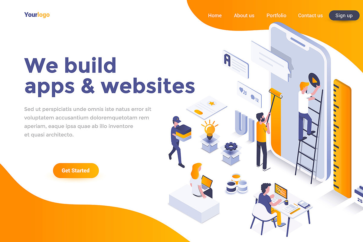 Modern flat design isometric graphic, a Templates & Theme by Creative Graphics (Photo 11 of 12)