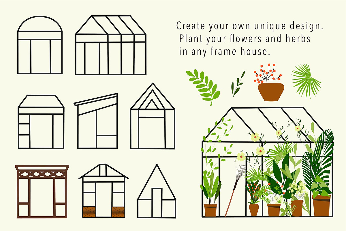 Greenhouse Creator Kit, an Object Graphic by yana.tasha (Photo 2 of 8)
