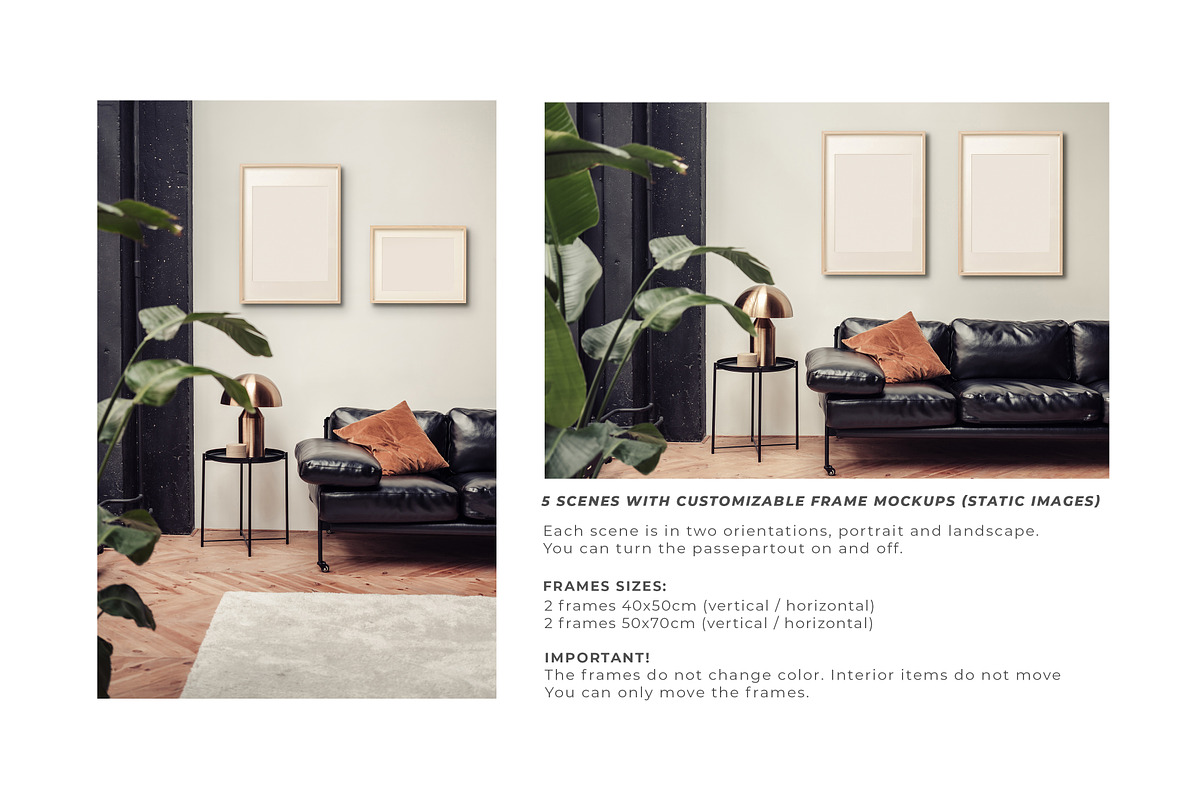 Video&Photo Frame mockups. Interior, a Print Template by Una Matison (Photo 9 of 22)