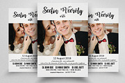 Just Get Married Flyer Template, a Flyer Template by Psd Templates (Thumbnail 1 of 2)