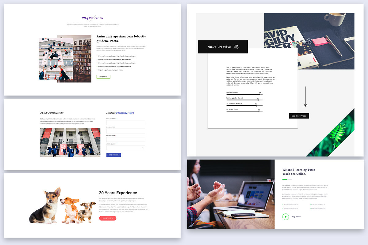 25 Intro Blocks Widgets for Web UI, an UI Kit Template by 3djagan