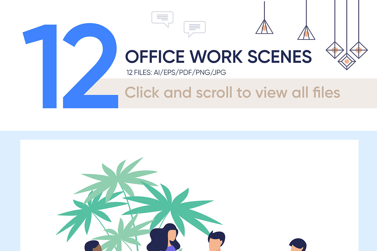 Office Work Vector Scenes, a Person Illustration by Tera Vector (Photo 2 of 3)