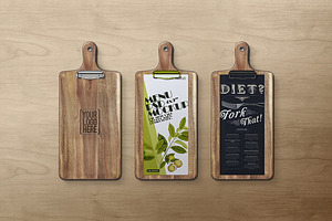 Menu 4 X 9 Mockup Cutting Board