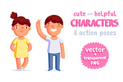 A girl and a boy mascot, a Person Illustration by Stolenpencil (Thumbnail 1 of 3)