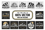 Mountain Adventure Logo Bundle, an Illustration by Tekuni (Thumbnail 16 of 16)