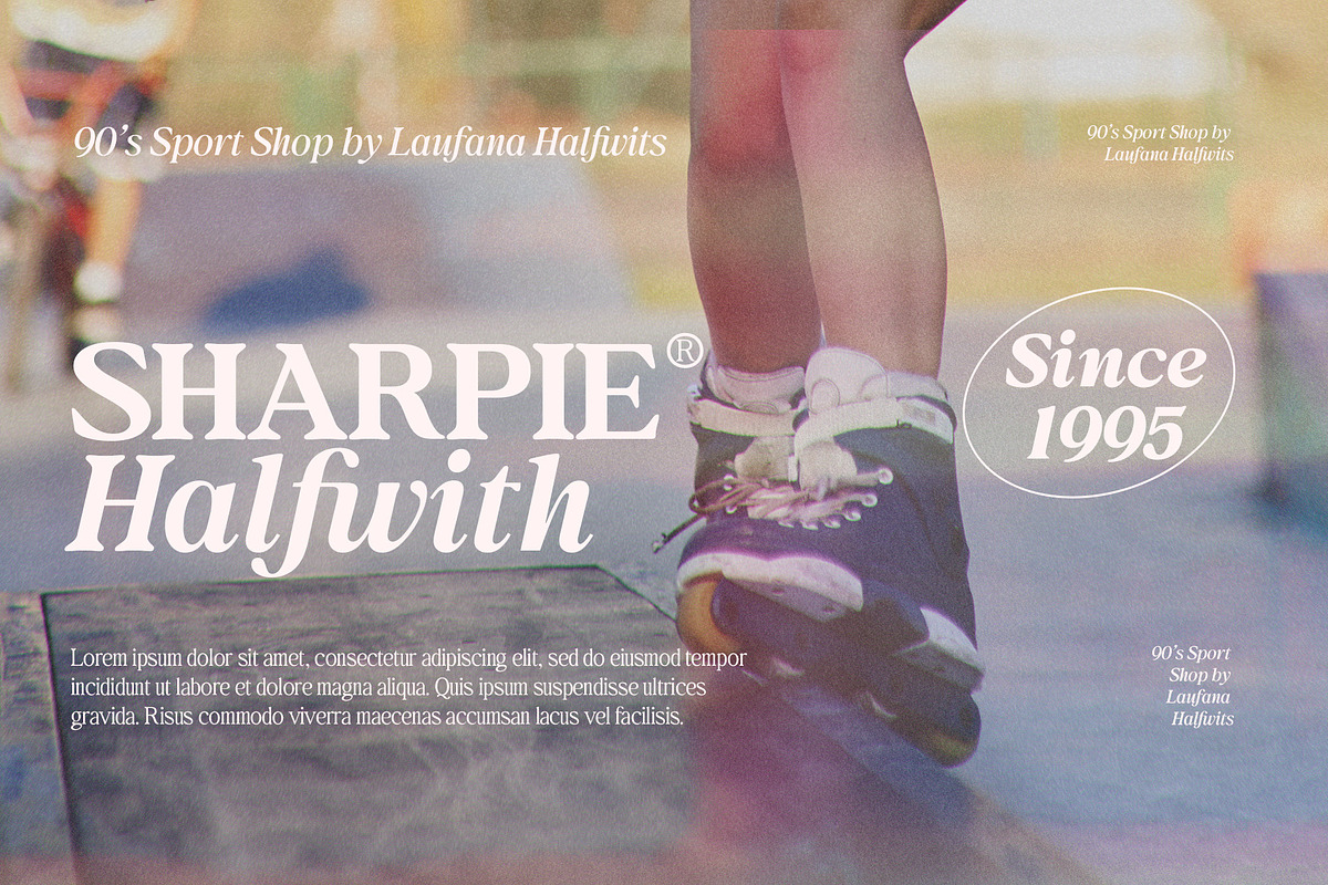 Behind The Nineties 12 Fonts + VFs, a Serif Font by Casloop Studio (Photo 2 of 18)