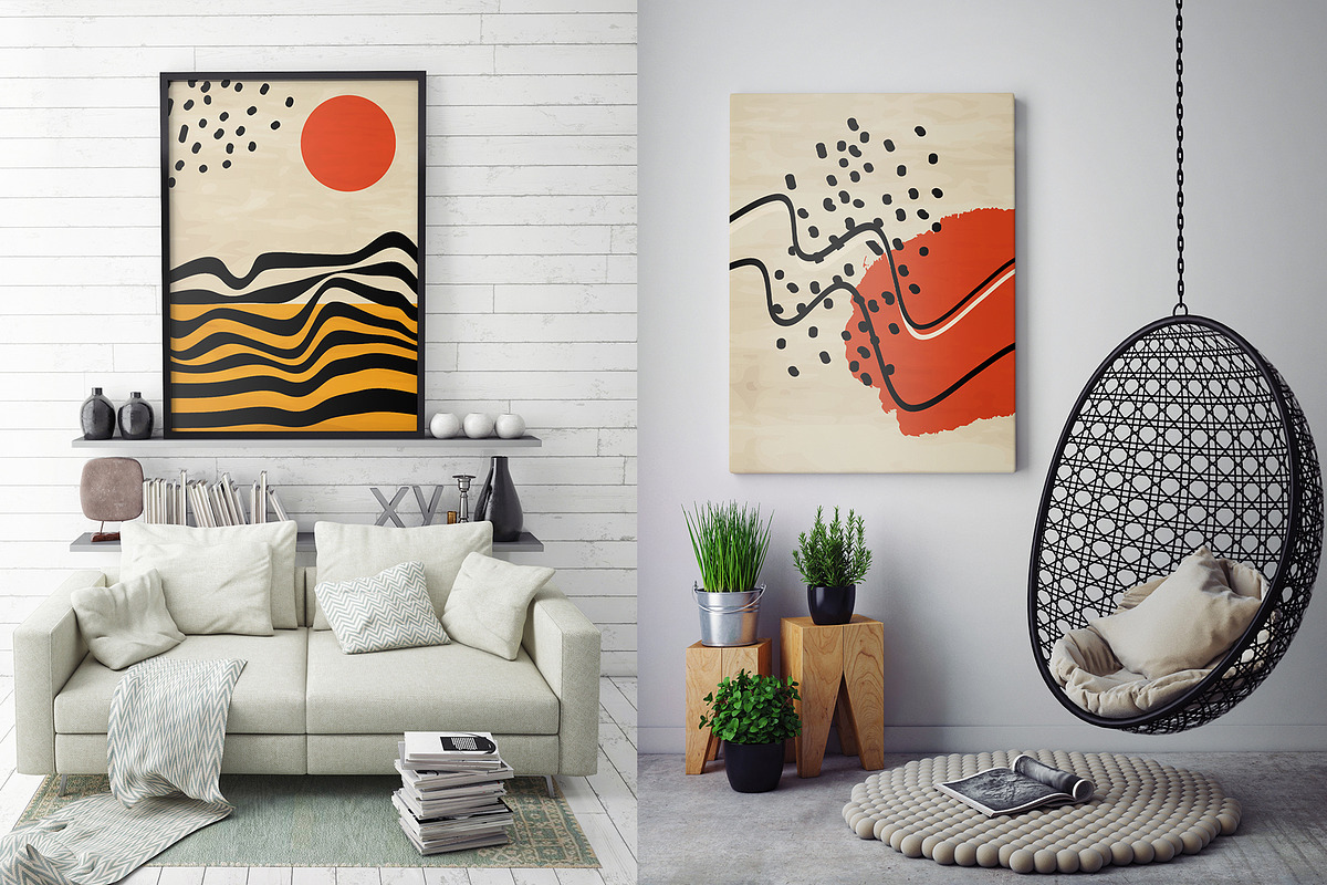 Mid century minimalist retro art, a Decorative Illustration by SmartDesign (Photo 2 of 3)