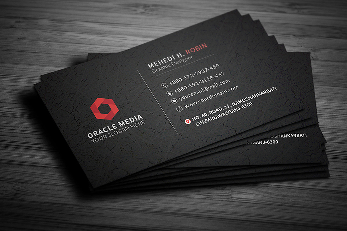 Dark Corporate Business Card, a Business Card Template by graphica59 (Photo 1 of 7)