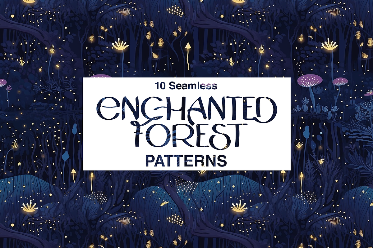 10 Enchanted Forest Patterns, a Pattern Graphic by Motifs (Photo 7 of 11)