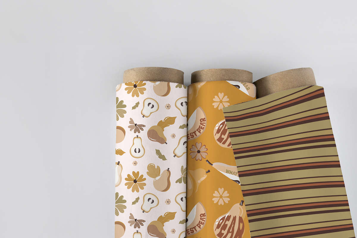Botanical Boho Pear Seamless Pattern, a Pattern Graphic by Little Creative Scribbles (Photo 6 of 8)