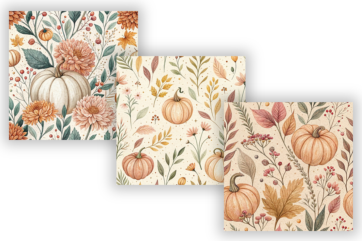 Autumn Baby Shower Digital Paper, a Pattern Graphic by FloridPrintables (Photo 5 of 9)