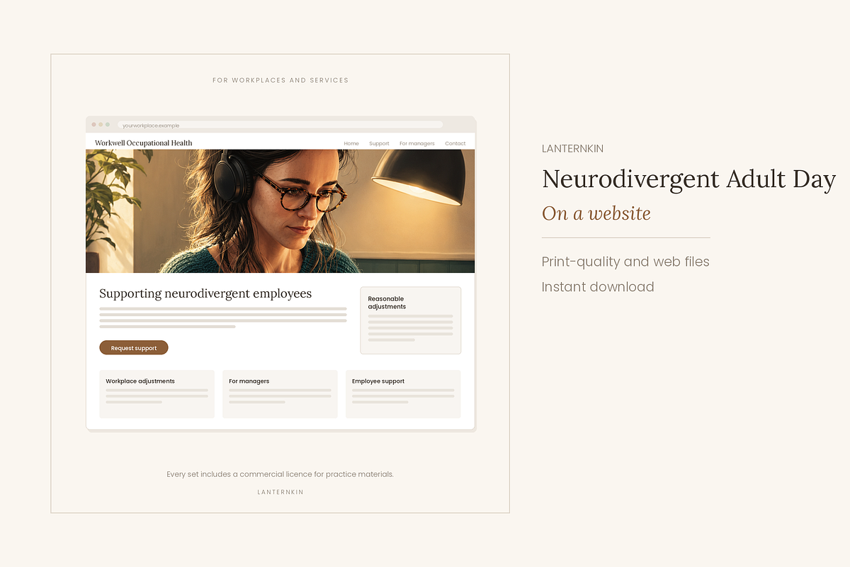 Neurodivergent Adult Set of 24, a Person Illustration by LanternkinStudio (Photo 2 of 13)
