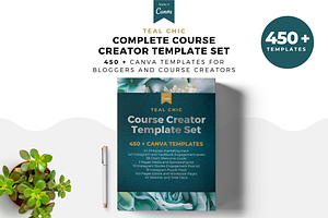 Teal Chic Complete Template Canva, a Marketing Template by The Blog Creative