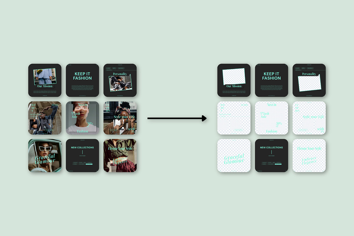 Trendy // Fashion Social Media Kit, a Social Media Template by SecondBrain Store (Photo 8 of 9)