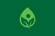 Natural Green Leaf Water Drop Logo, a Branding & Logo Template by Signatoro (Thumbnail 3 of 5)