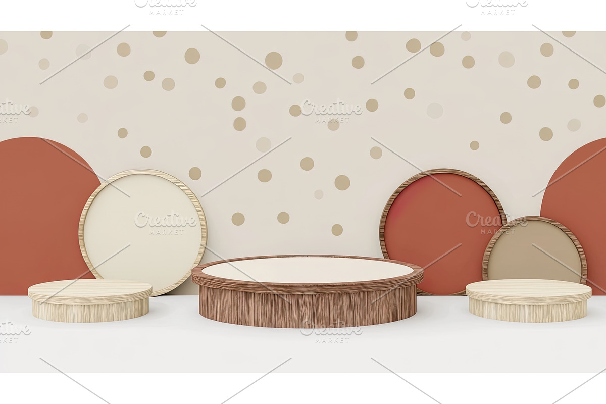 Minimalist geometric platform with, an Illustration by Lermont51