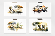 Safari Watercolor Collection, an Animal Illustration by artsy-fartsy (Thumbnail 3 of 13)