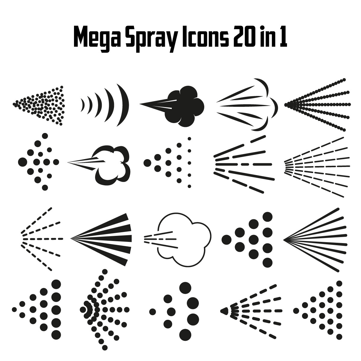Different spray signs set, an Object Illustration by Drum-magic