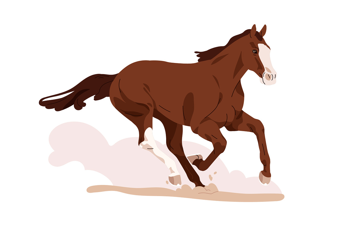 Race horses, stallions running set, an Animal Illustration by Good Studio (Photo 4 of 7)