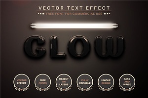 Black Light - Editable Text Effect