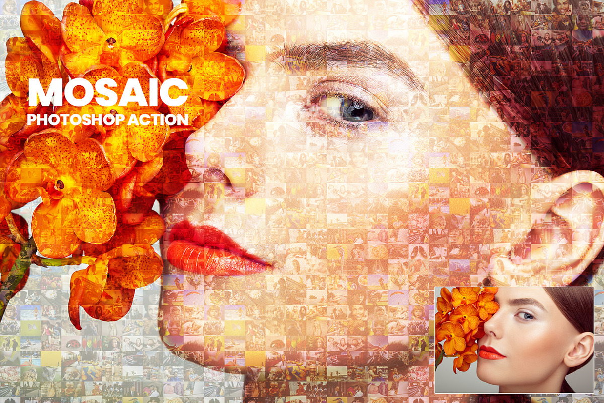 Mosaic Photo Photoshop Action, an Action Add-On by PSD Action (Photo 2 of 7)