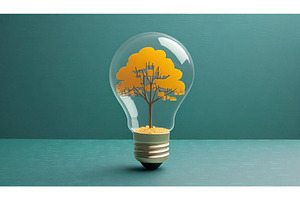 A tree growing inside a lightbulb, a Technology Photo by Igor Tichonow