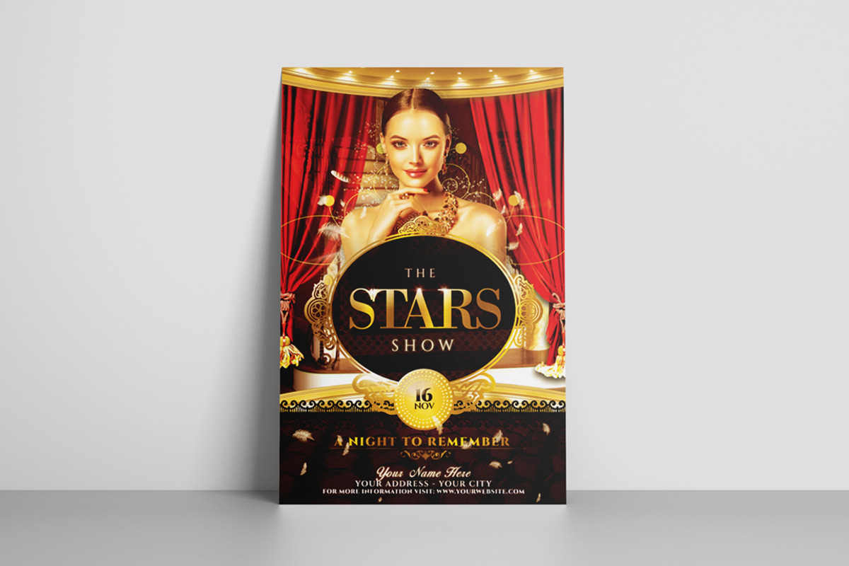 The Stars Show Flyer Template, a Flyer Template by Touringxx Creative ...