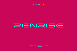 Penrise - Modern Futuristic Typeface, a Sans Serif Font by Letterna