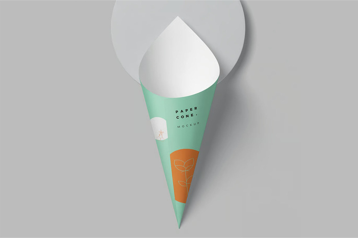 Paper Cone Packaging Mockups, a Packaging Mockup by megostudi0 (Photo 6 of 7)