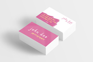 Simple Pink Business Card