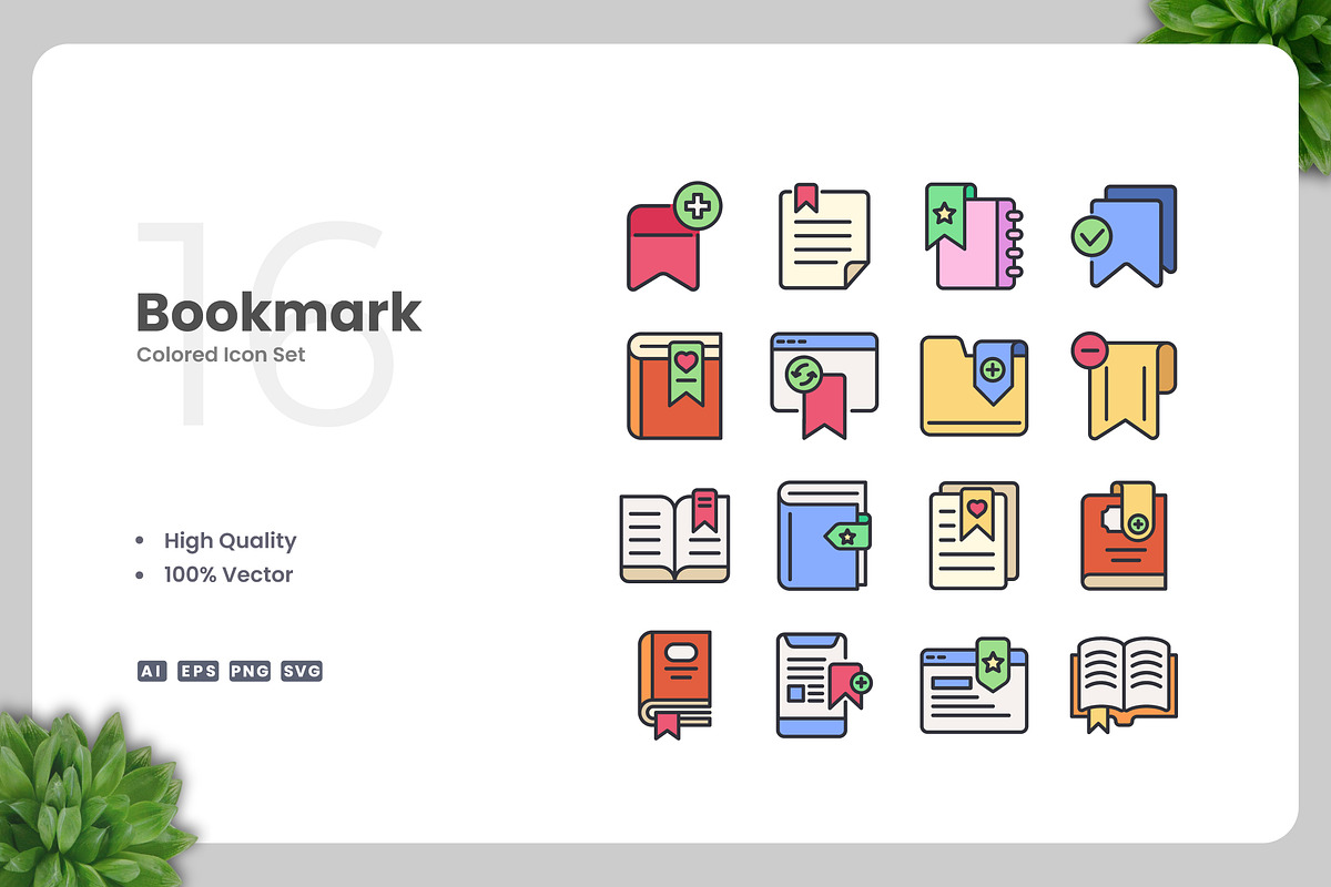 Bookmark Colored Icons, an Icon by Upnowgraphic